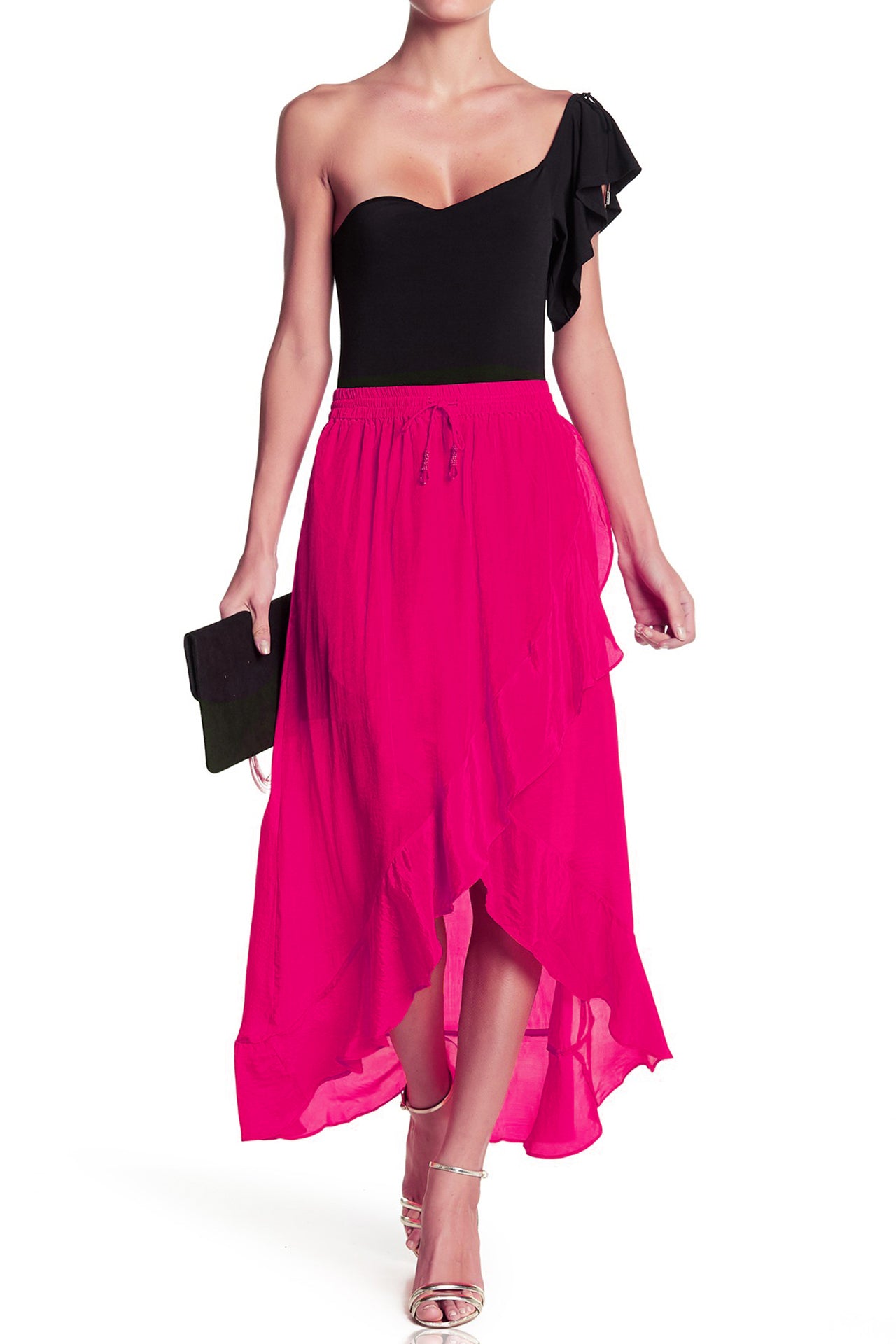 Hot Pink Ruffle Skirt