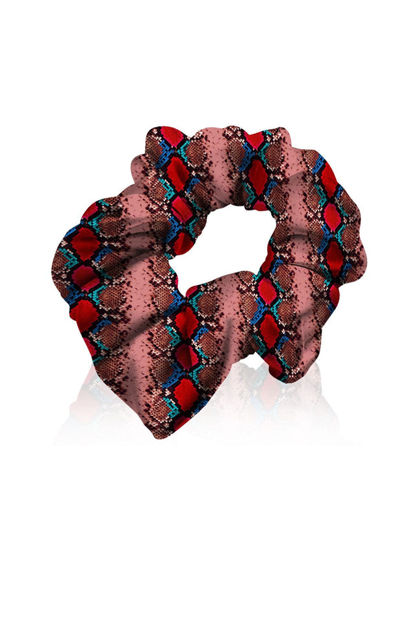 Biodegradable Fabrics Vegan Silk Scrunchie In Blood Stone