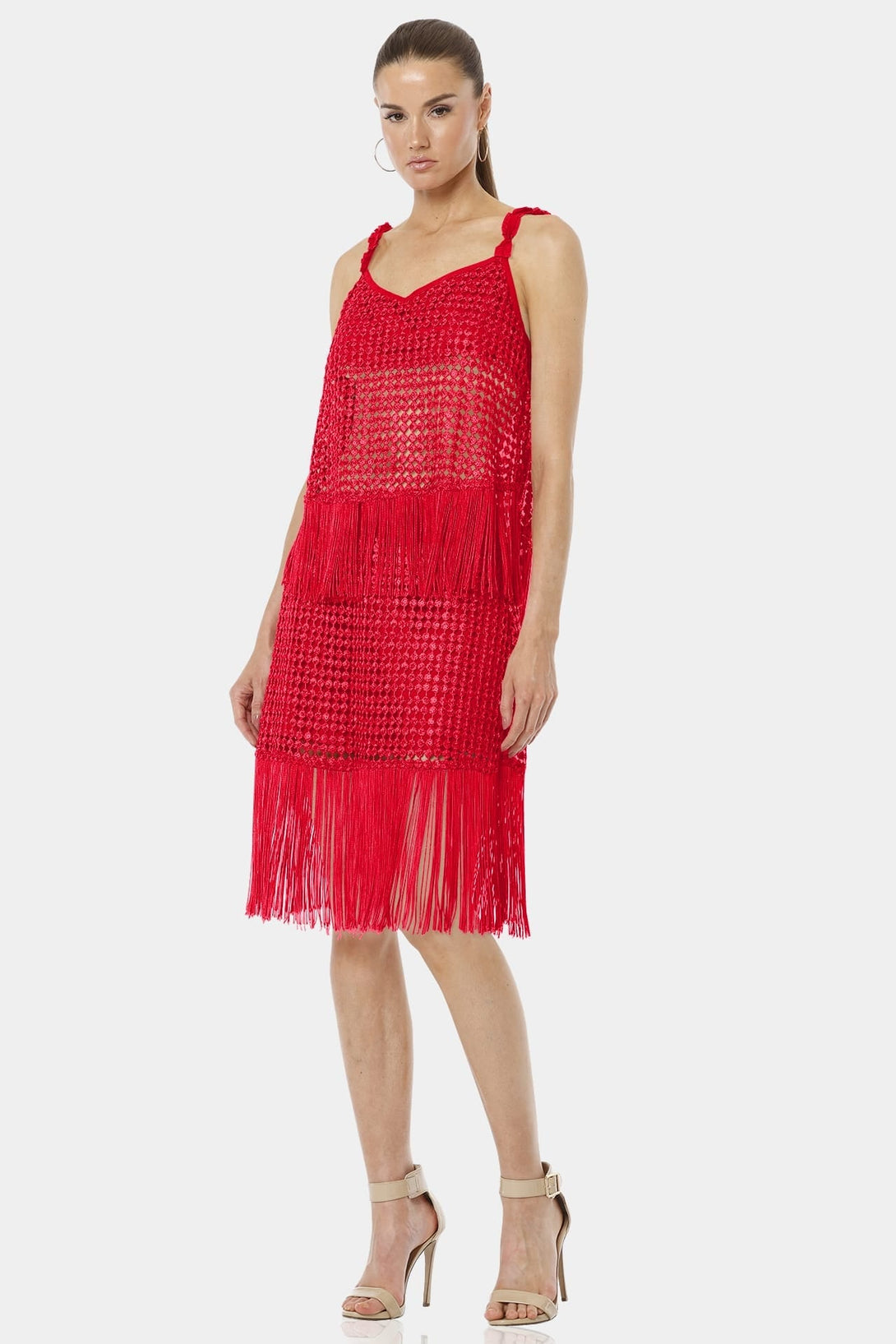 Shahida Parides,
skirt fringe,
short skirt with fringe,
sequin skirt red,