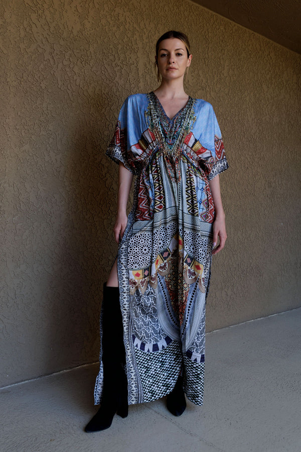 Luxury Long Caftan Dress