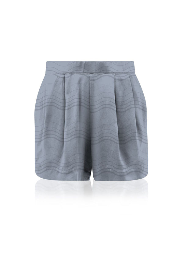 Made With Cupro Biodegradable Fabrics Silk Shorts In Grey