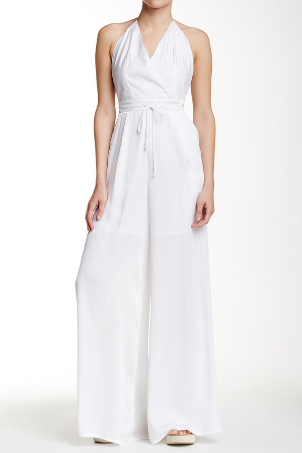 White Wide Leg Jumpsuit