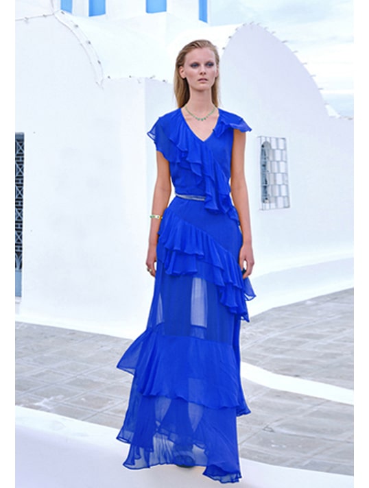 Designer maxi dress ruffle dress for women designer shahida parides long dress for women blue maxi dress min