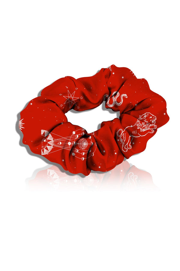 Red Silk Hair Scrunchies