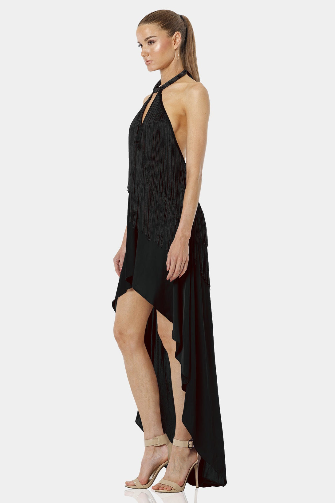 long fringe dress,
ruffle dresses,
Shahida Parides,