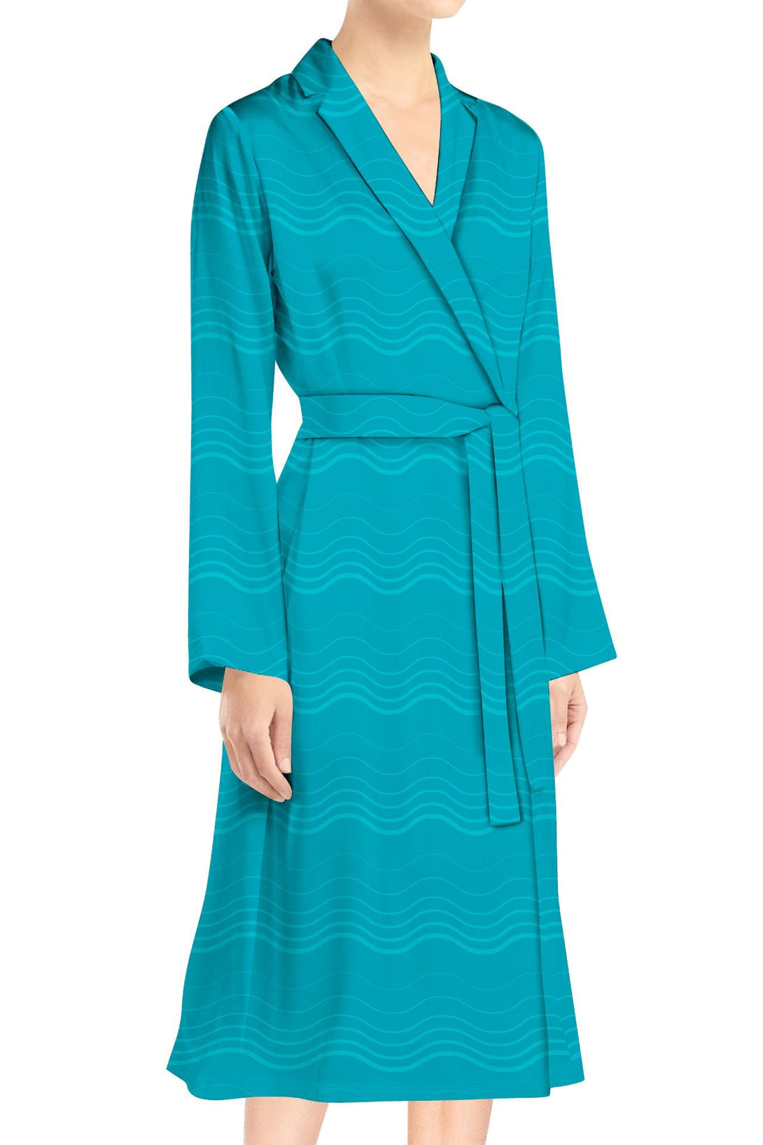  "collared wrap midi dress" "wrap sweater dress midi" "Kyle X Shahida" "wrap dress midi length"