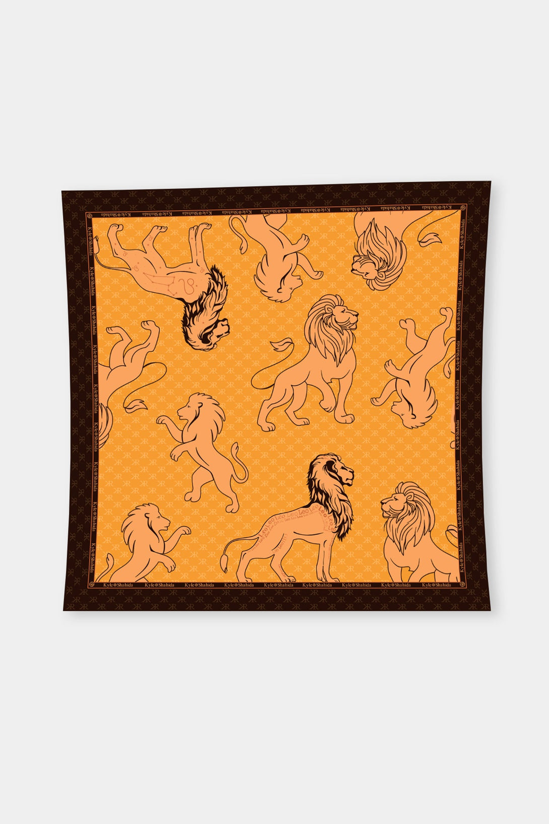 Kyle-x-Shahida-Leo-Zodiac-Sign-Scarf-Designer-Kyle-x-Shahida-Zodiac-Print-Yellow-scarves