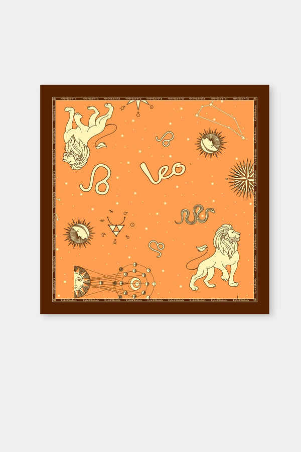 Luxury Zodiac Sign Scarf in Sunset