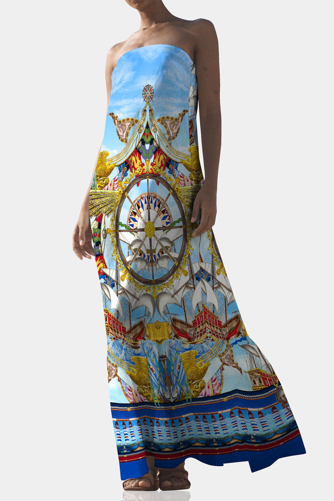 Shahida Parides,
cotton sundress, 
cotton dresses, Nautical Flair,
blue dresses for women,