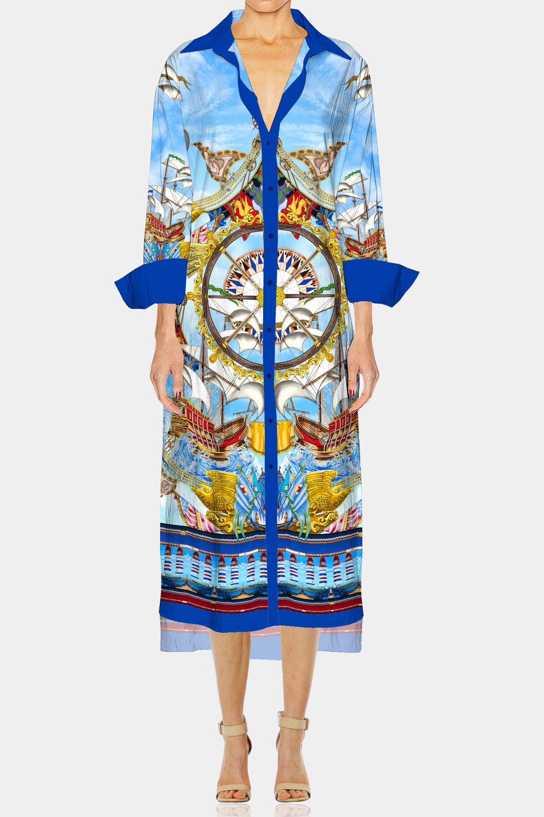 Nautical Flair,
Shahida Parides,
Midi shirt dress,
Shirt dresses for women,