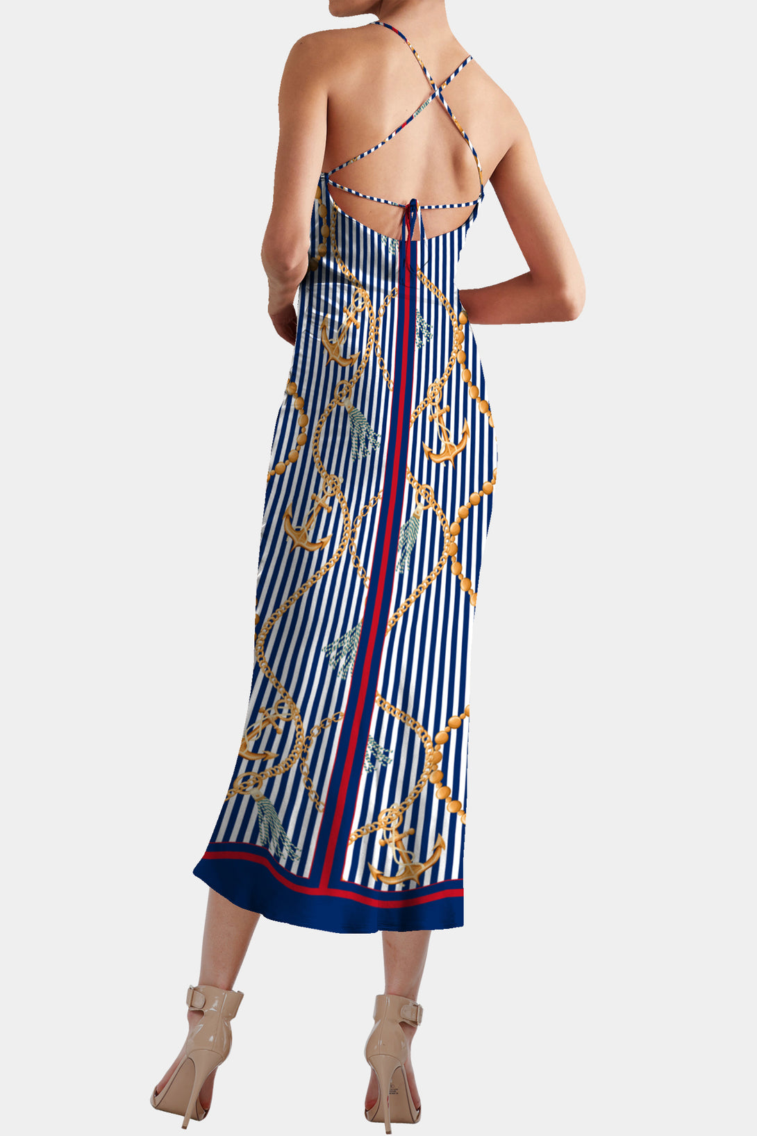 Nautical Stripes, 
Shahida Parides,
Midi dresses,
strappy dresses,
dresses for women,