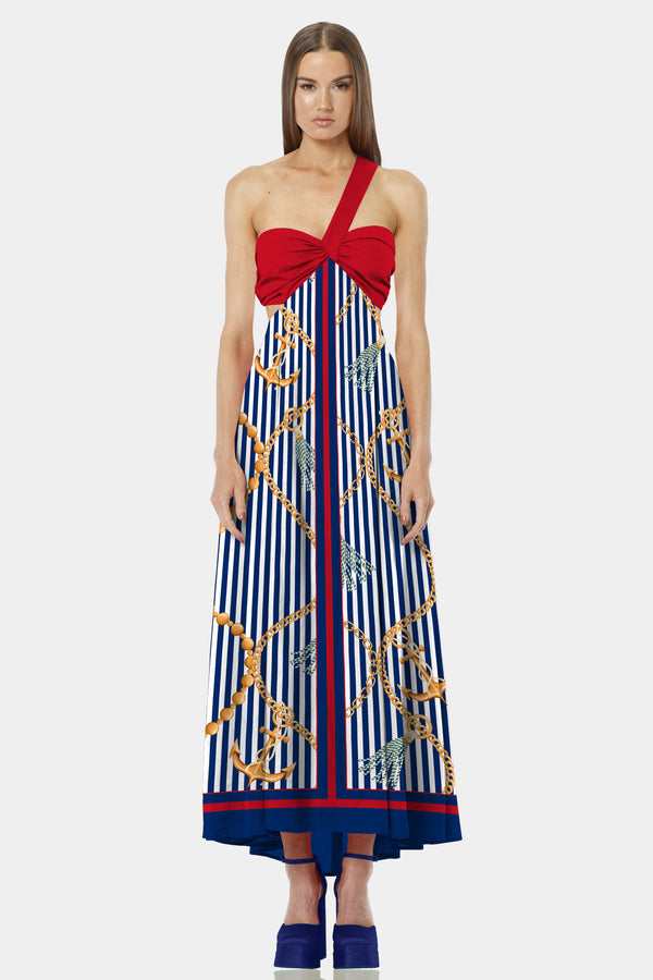 Nautical Stripes, 
Shahida Parides,
womens fall maxi dress,
western maxi dresses,