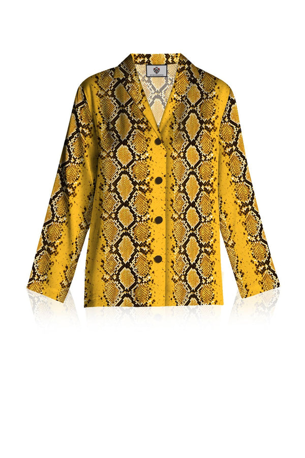 Vegan Silk Women's Party Wear Jacket in Golden Cob