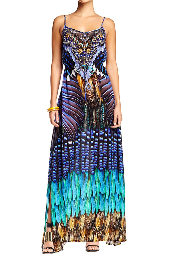  blue maxi dress, high low formal dresses, Shahida Parides, long flowy dresses, plus size maxi dresses,