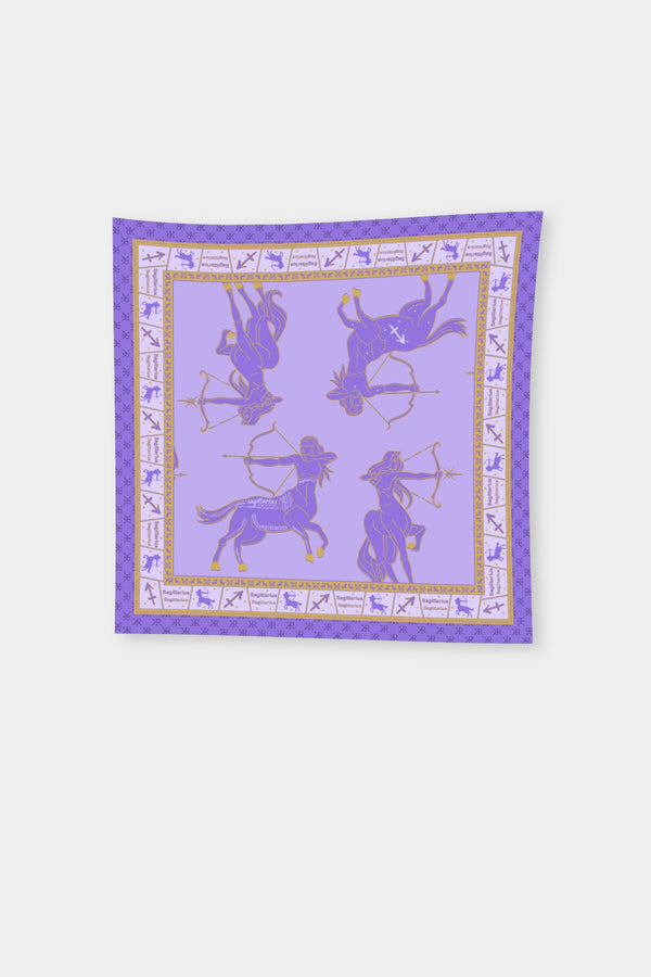 Designer Scarf Zodiac Sign in Light Purple