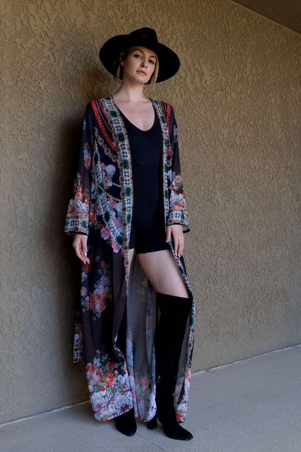 Black Full Length Caftan