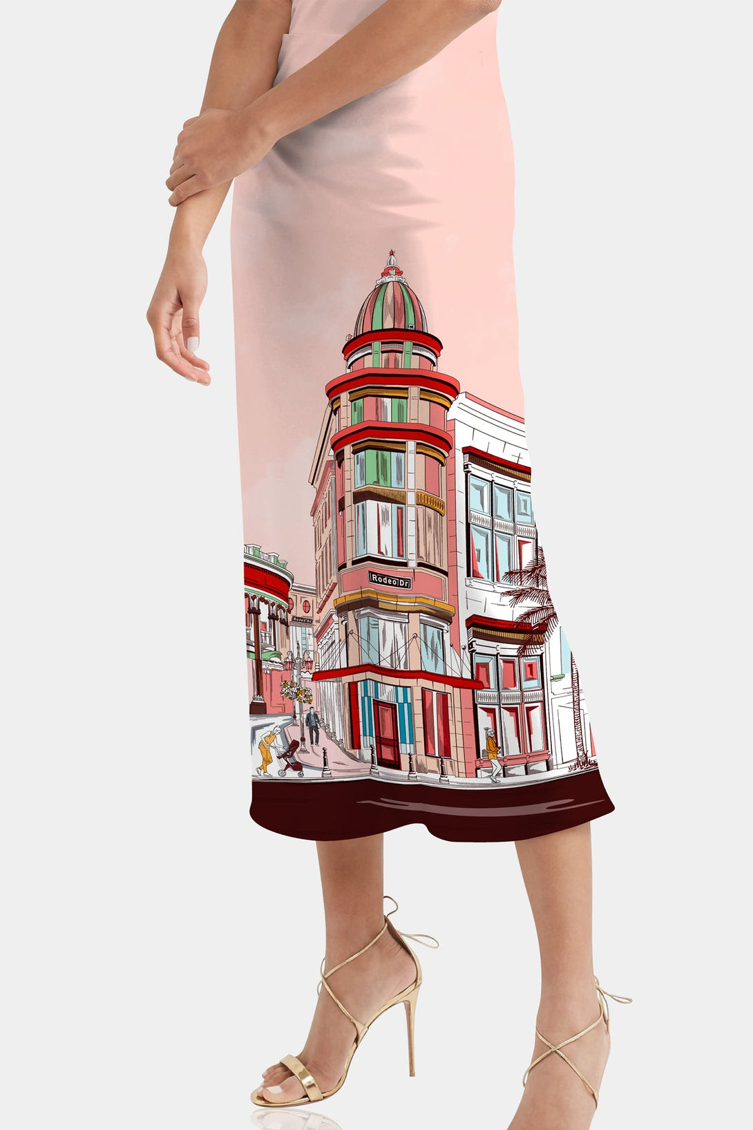 ladies knee length skirts,
skirt womens midi,
printed skirt midi, Rodeo Drive Fashion, Kyle X Shahida,