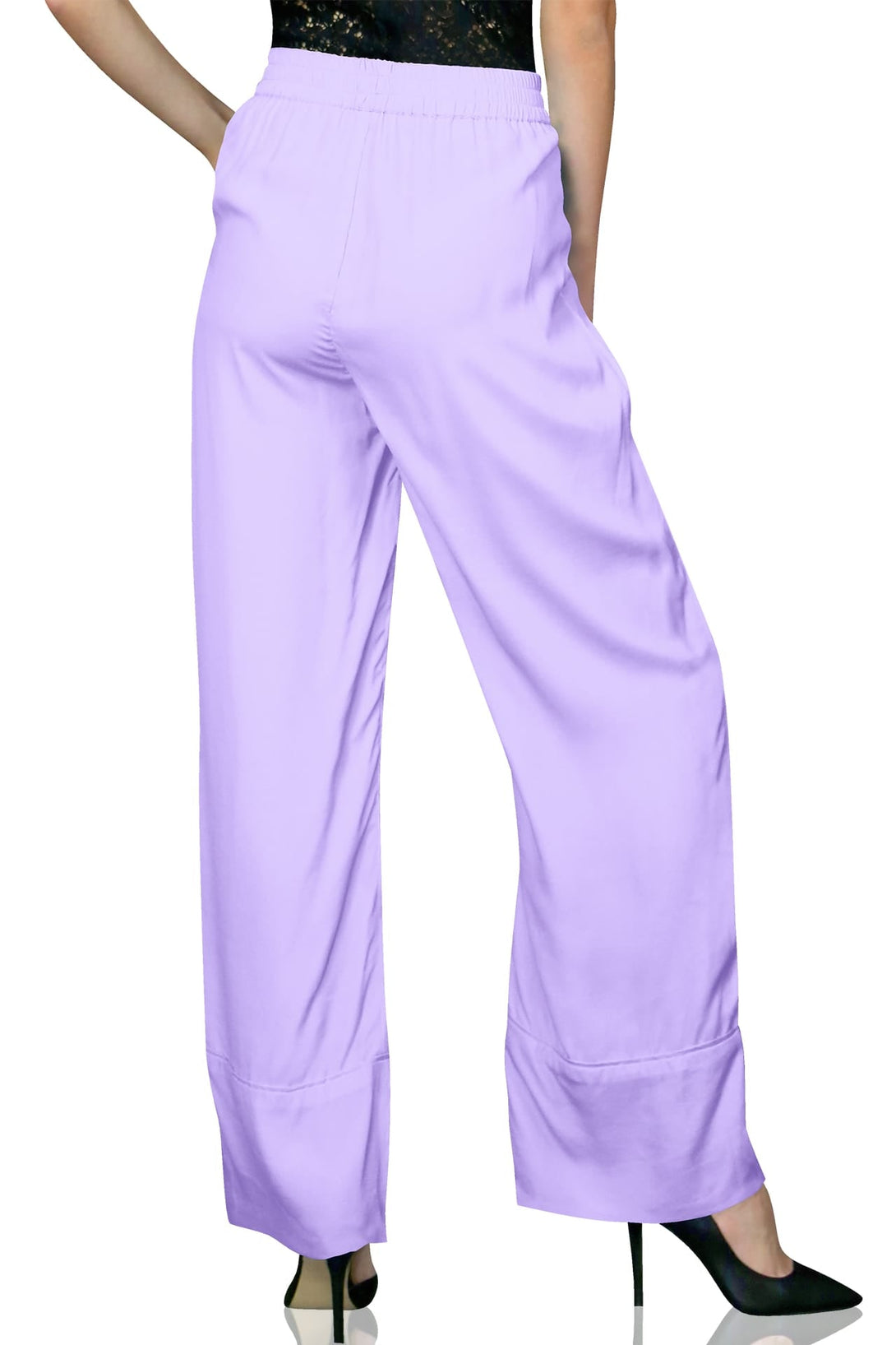 "womens plazzo pants" "straight leg dress pants" "Kyle X Shahida" "lilac womens pants" 