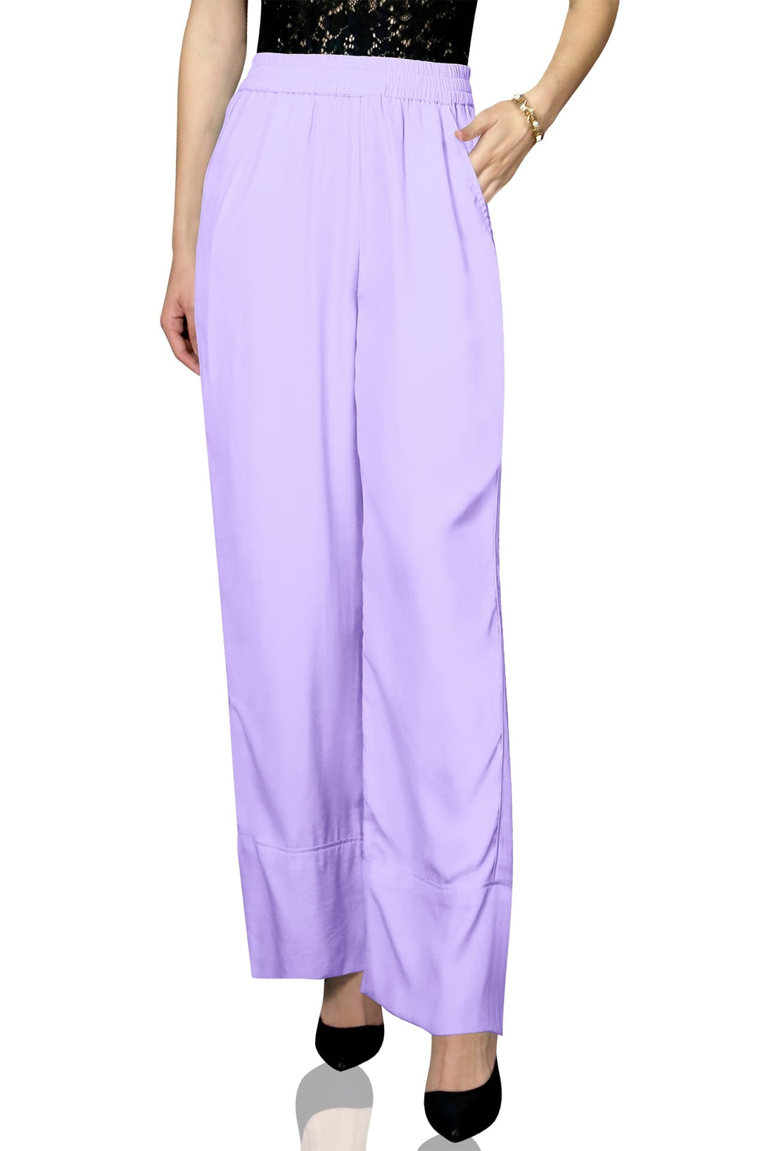 "Kyle X Shahida" "womens lilac pants" "plazzo pant for women" "straight pants for women"