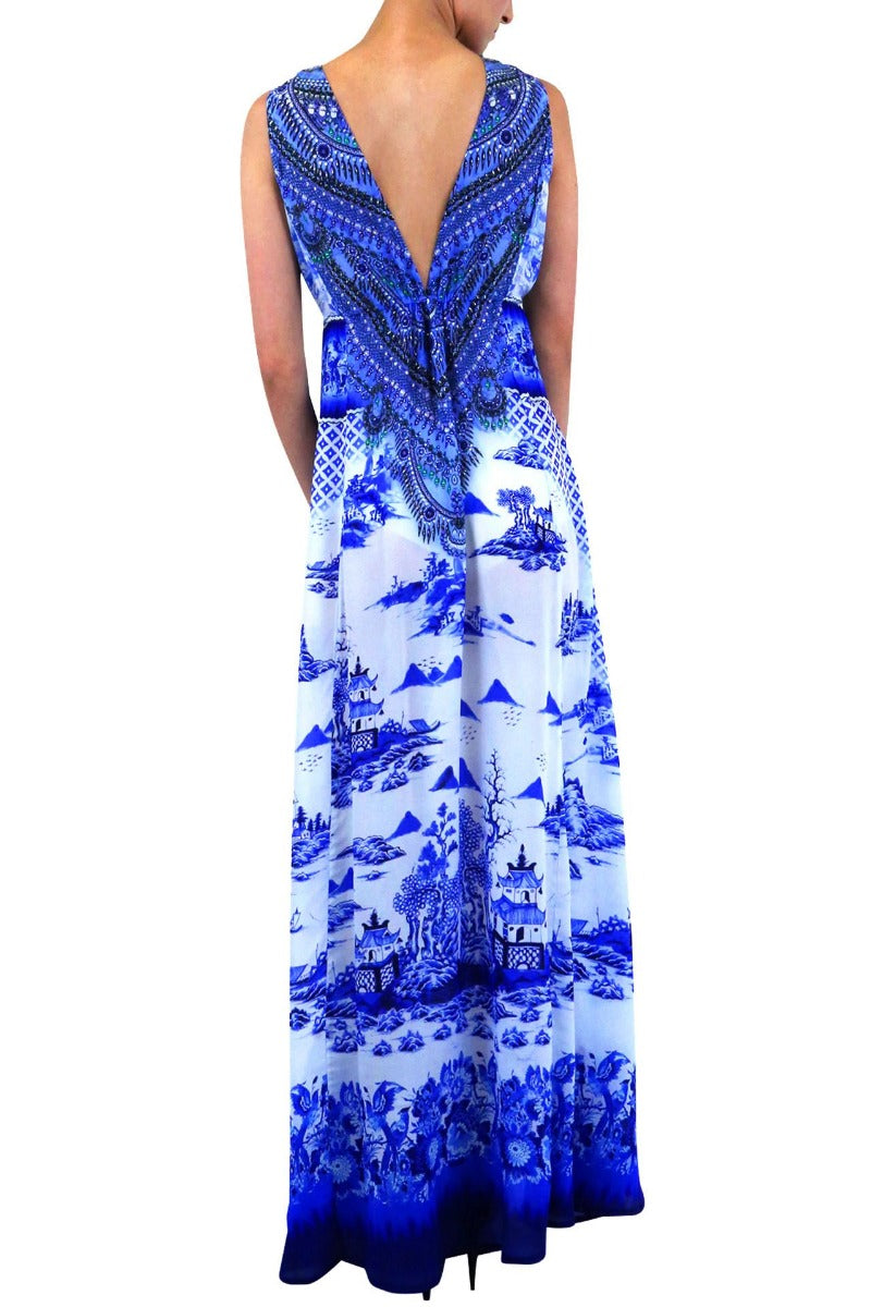  blue dress for women, high low formal dresses, Shahida Parides, long flowy dresses, plus size maxi dresses,