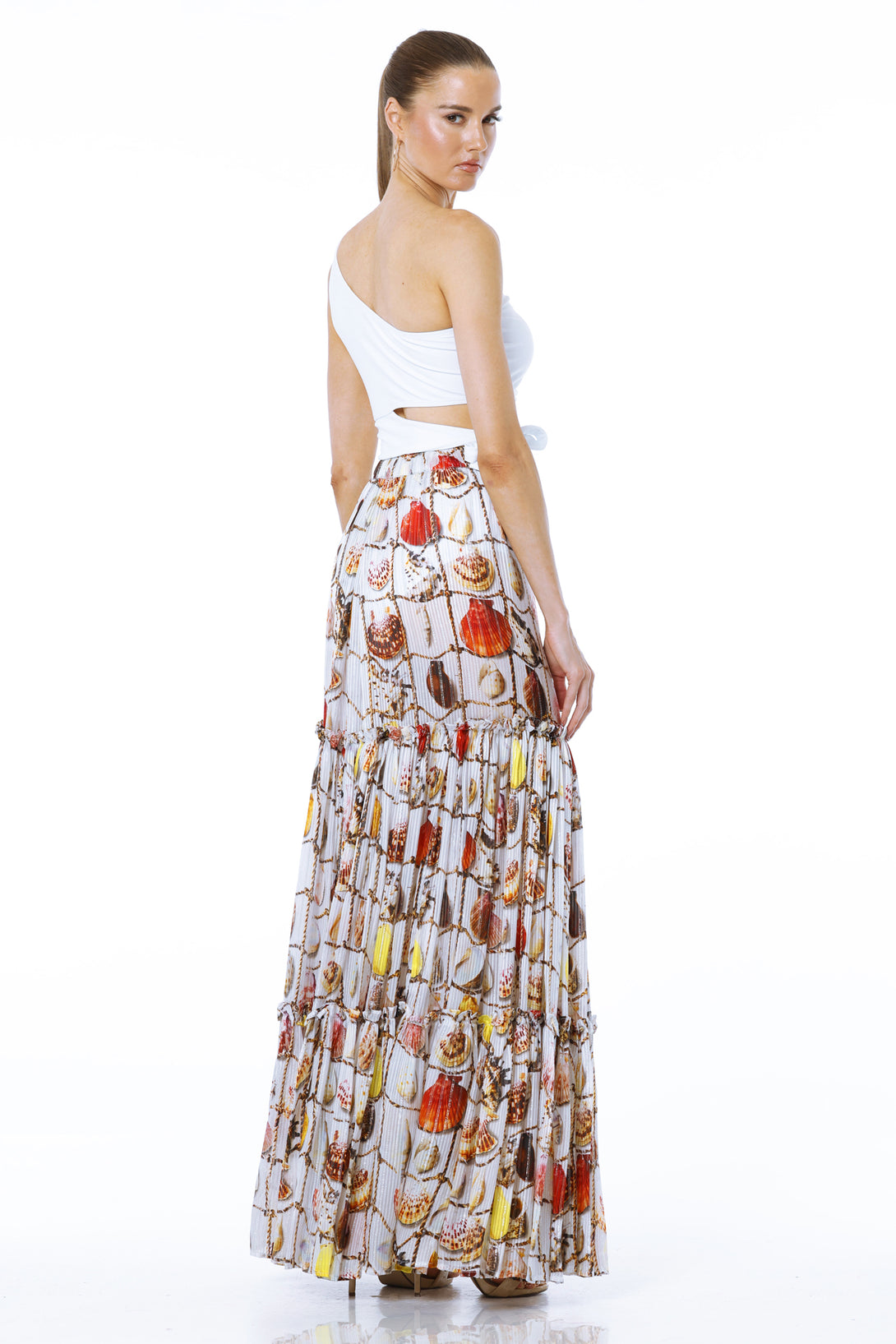 Shahida Parides,
long cotton skirt,
long casual skirts,
layered maxi skirt,