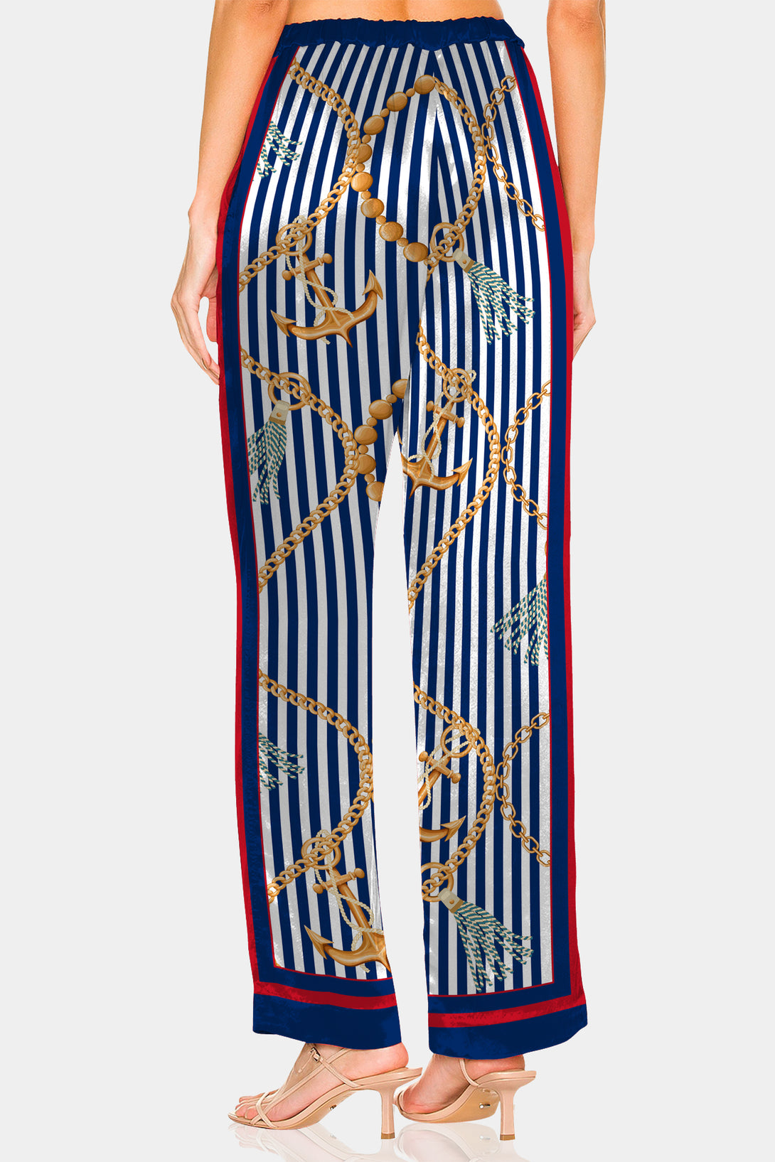 Carioca Stripes, navy blue dress pants, straight leg pants women, Shahida Parides,