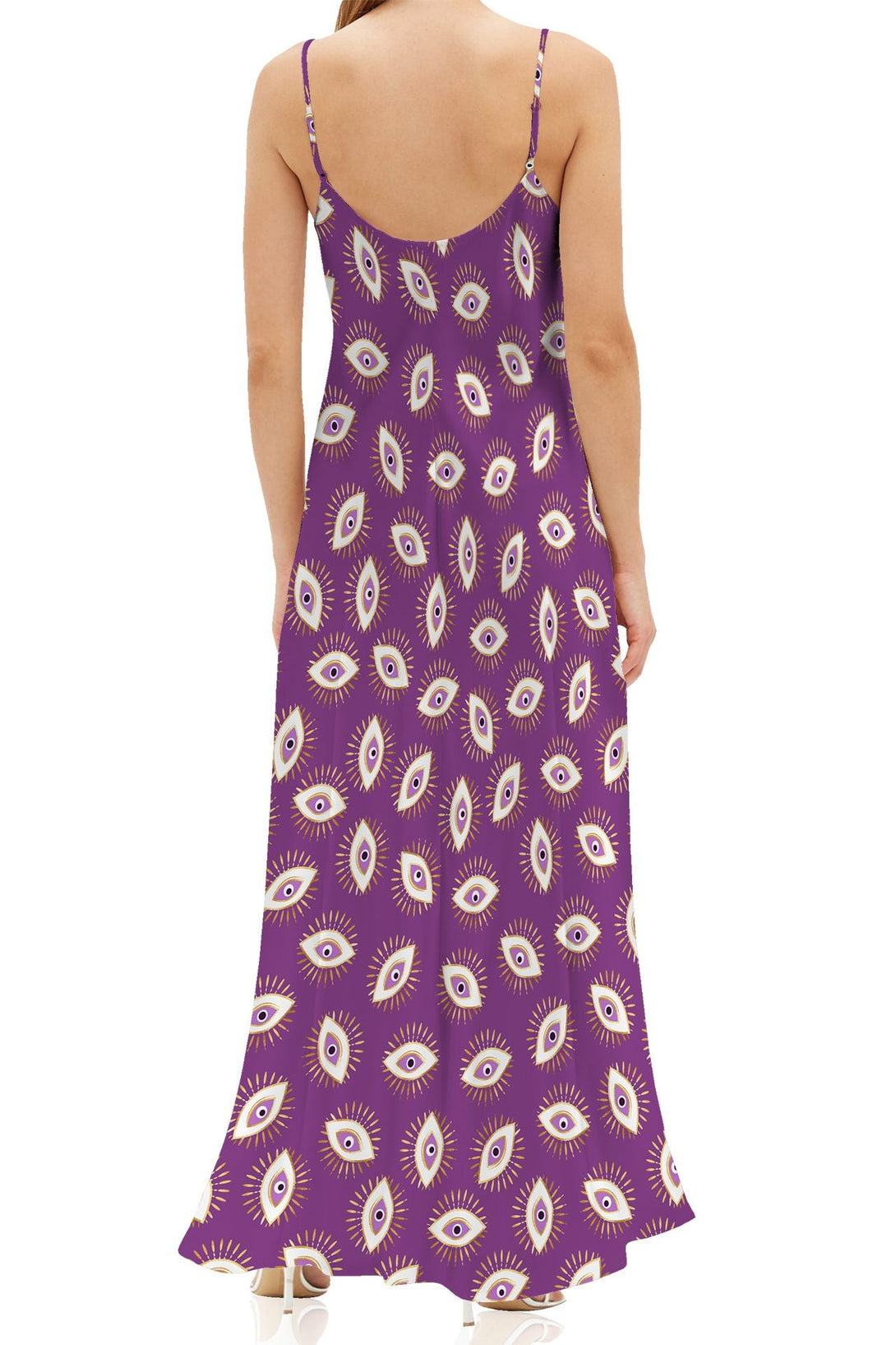 "purple slip dress" "long camisole slip" "Kyle X Shahida" "cami maxi dress"