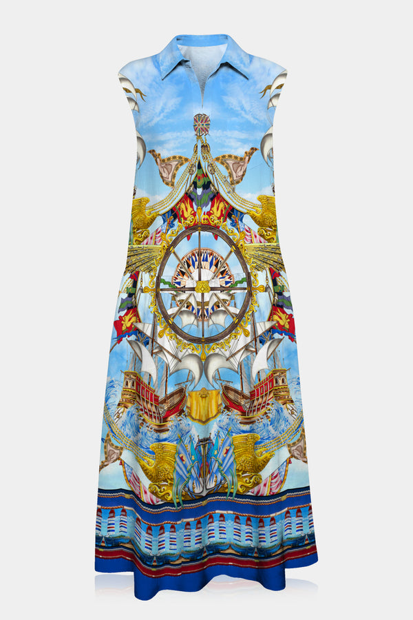 Nautical Flair,
Shahida Parides,
midi dress, 
midi dress for women,