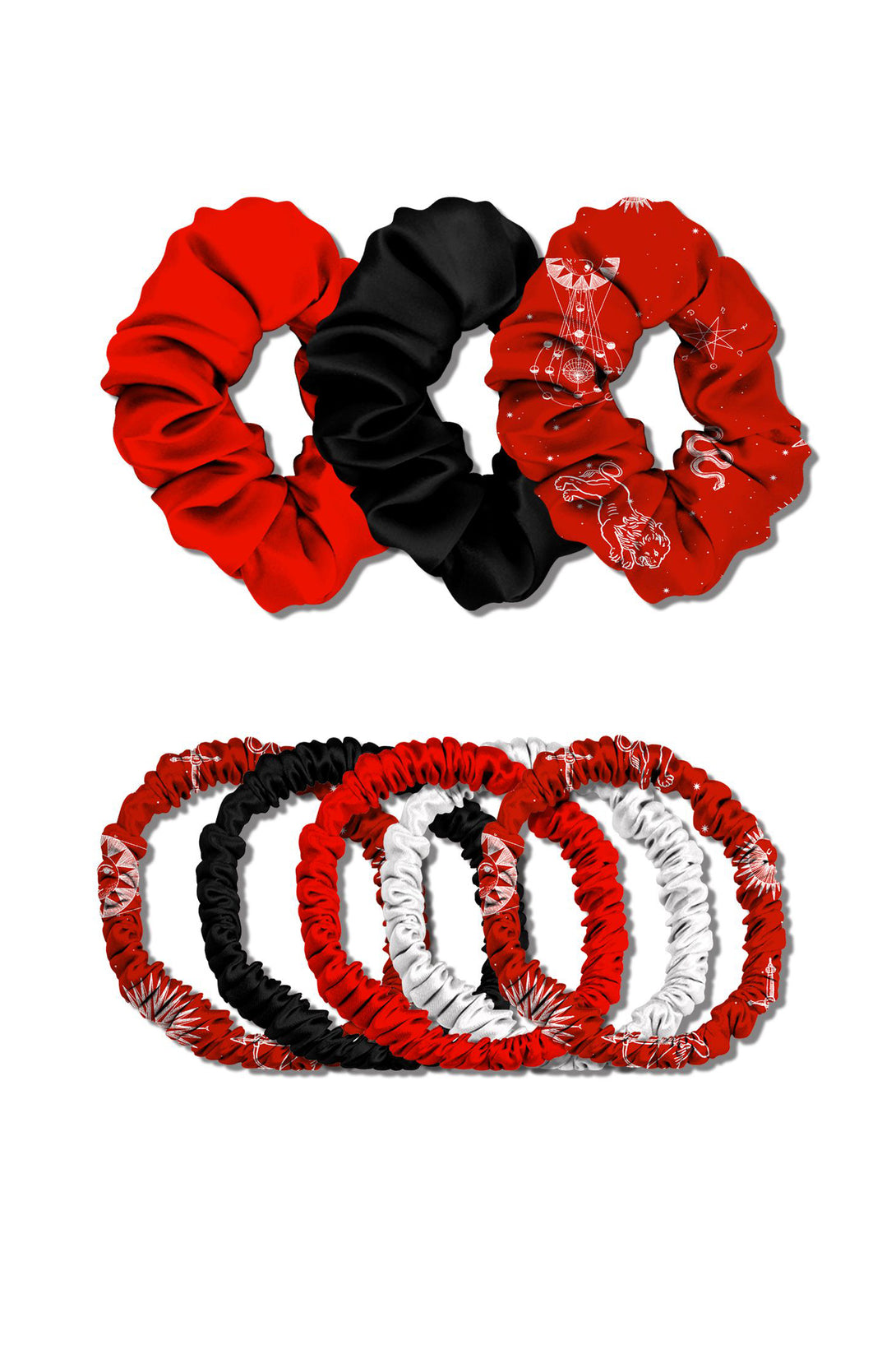 Kyle X Shahida,
slip silk scrunchie,
best scrunchies,
red scrunchie,