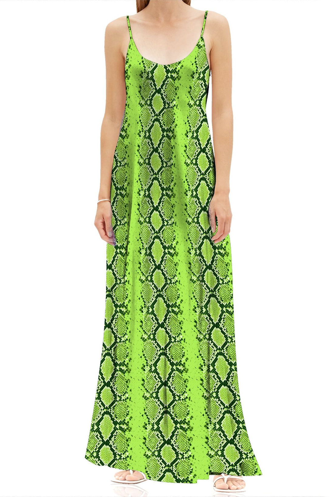 "green camisole dress" "long slip dress silk" "Kyle X Shahida" "cami maxi dress"