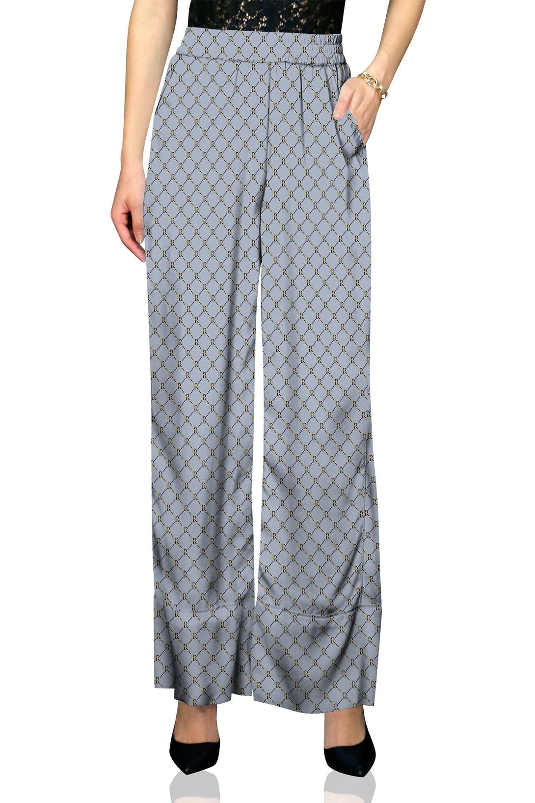 "plazzos for women" "grey work pants womens" "Kyle X Shahida" "wide leg plazzo pants"