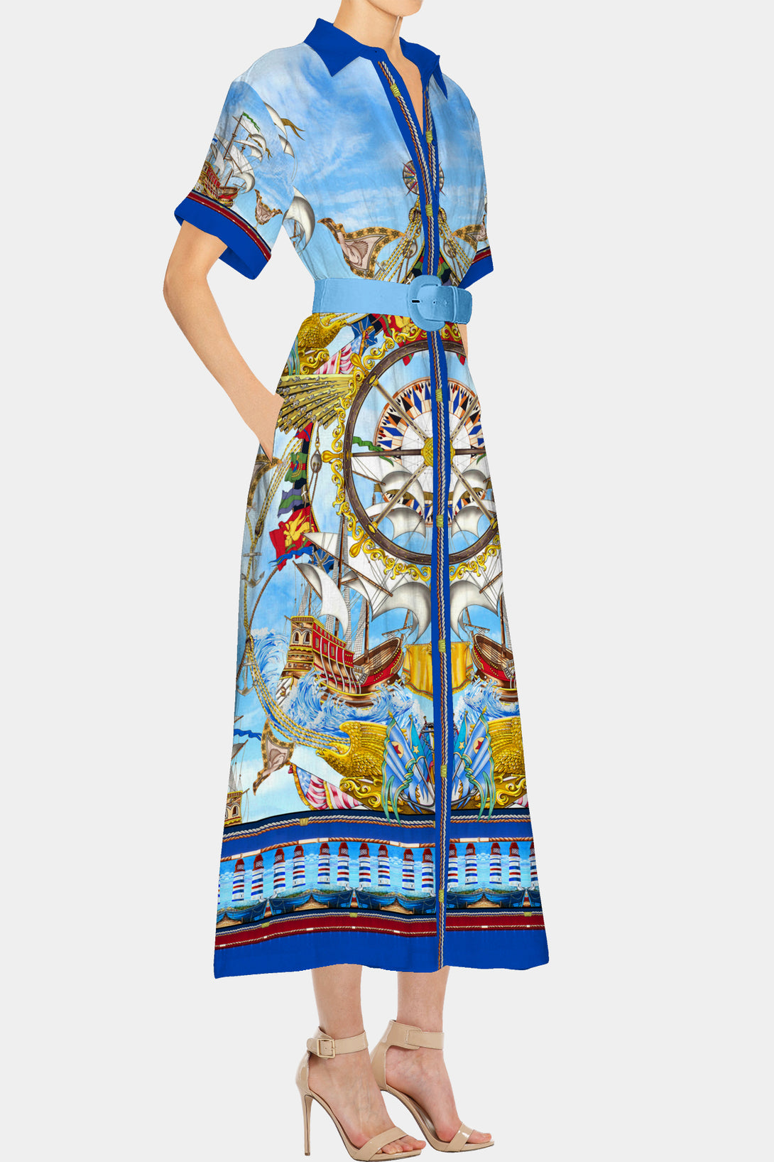 Nautical Flair,
Shahida Parides,
half sleeves dress,
shirt dress,