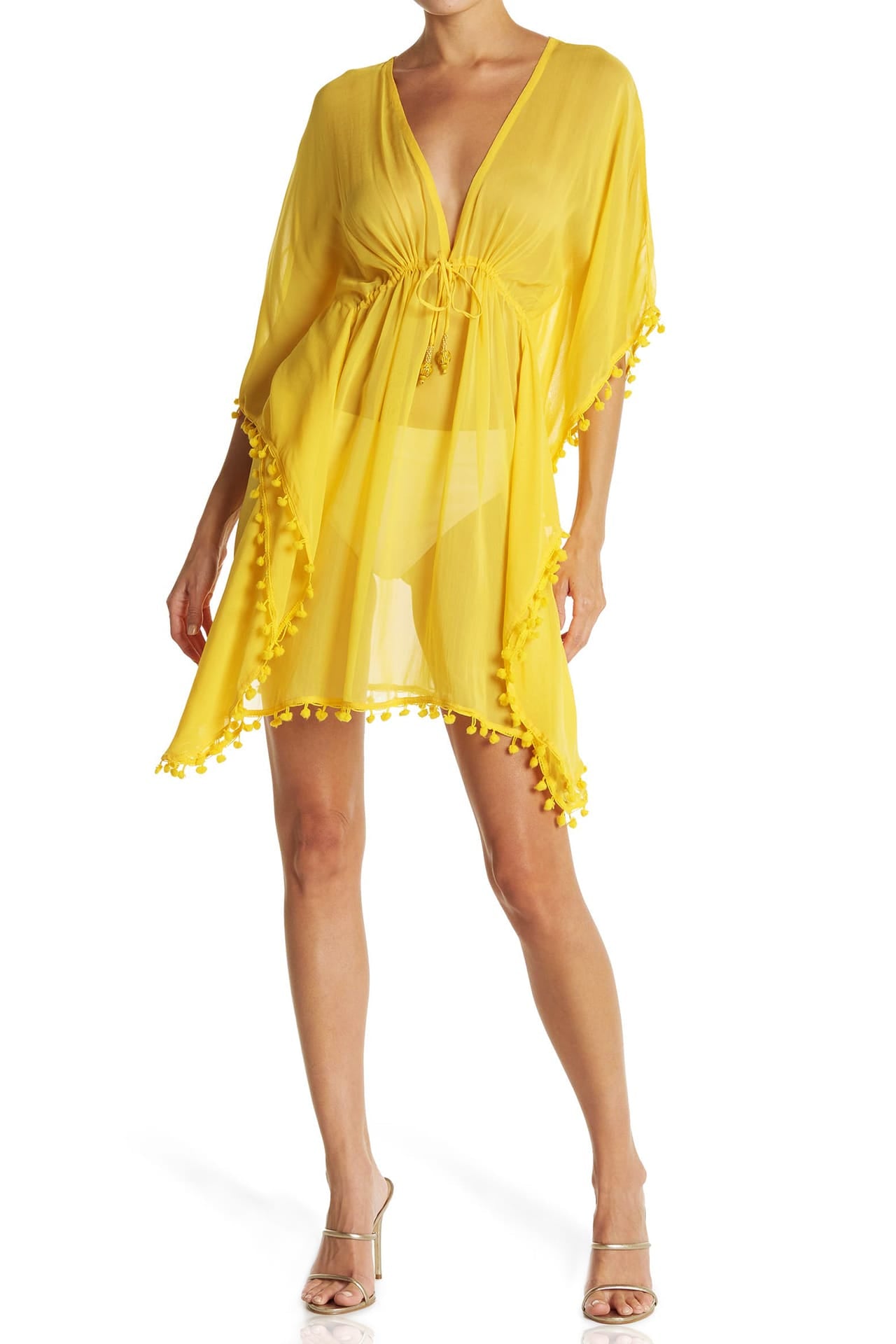 Gold bathing best sale suit cover up