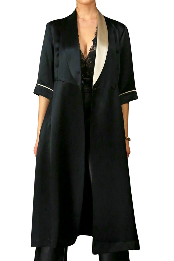 Long Jacket in Solid Black