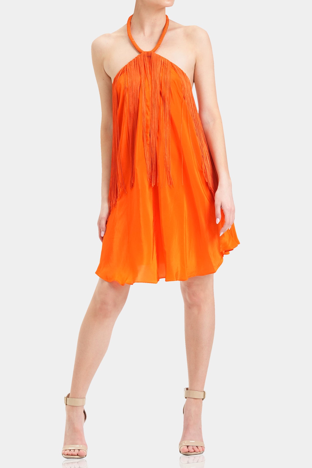 Orange Multi Printed Drawstring Dress X29457 | LASCANA