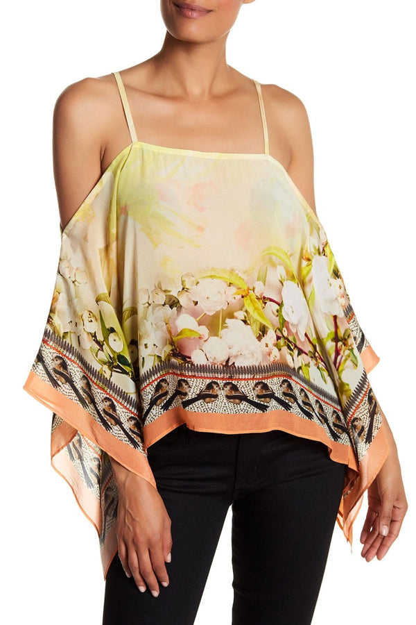 Floral Cold Shoulder Crop Top