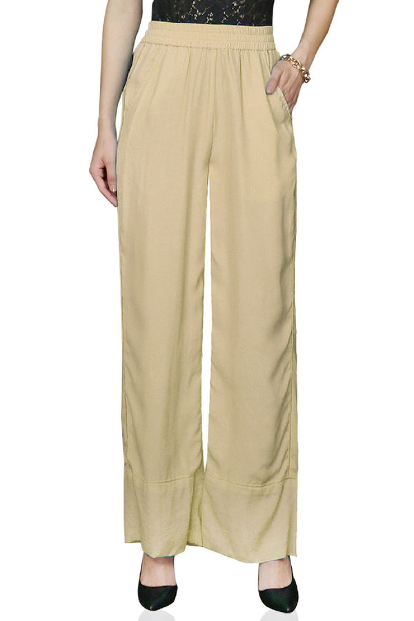 Silk Straight Leg Pants Creame Souffle