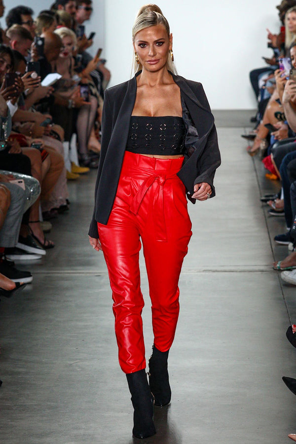 Leather Red Pant