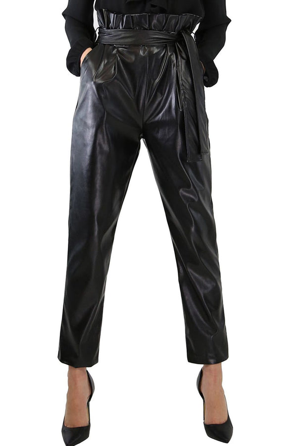 Hi-Waist Vegan Leather Pant